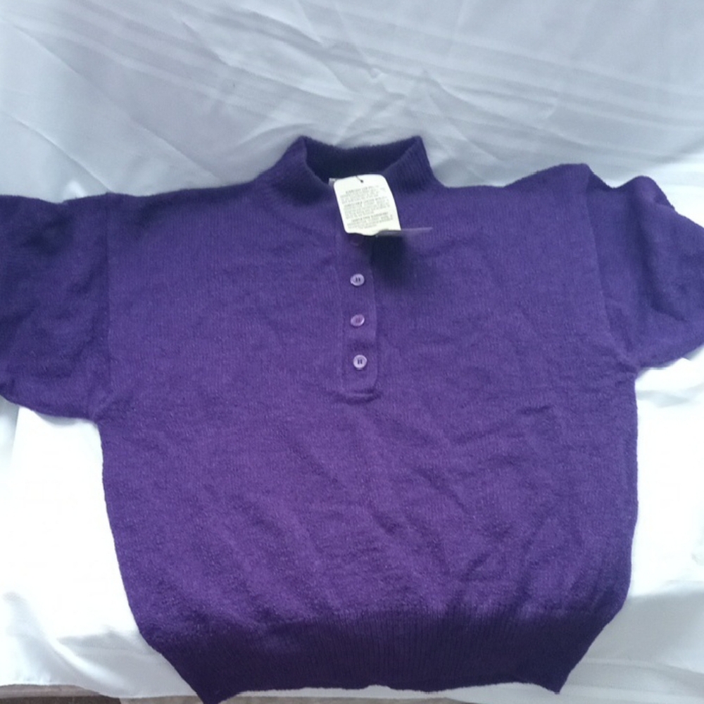 BNWT Vintage Perspective Purple Knit Sweater Top